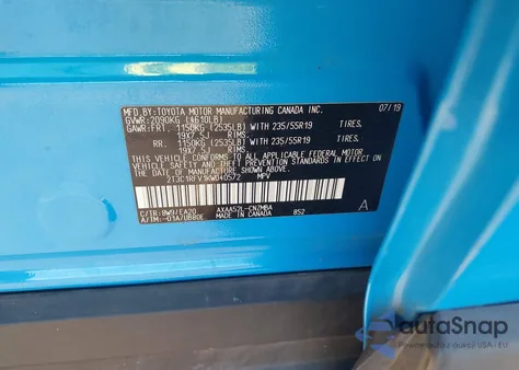 2019 Toyota Rav4 Xle Premium from USA, damaged, VIN 2T3C1RFV1KW040572